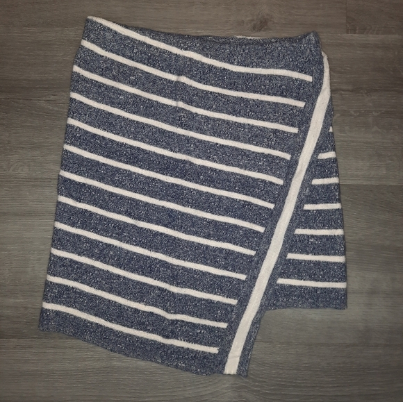 Free People Knit Asymmetrical Striped Mini Skirt - Picture 1 of 4